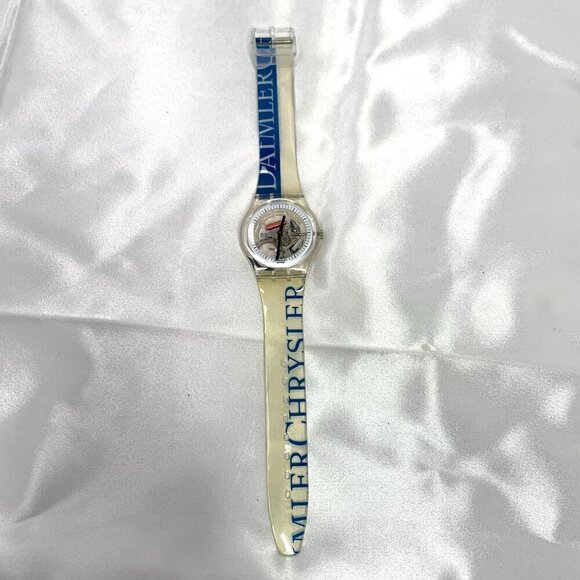 Swatch Daimler Chrysler Vintage Collectible Promotional Wristwatch Clear/Blue - Picture 4 of 13